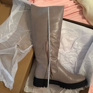 NEW!!  JustFab Taupe Knee-High Boots never worn!!